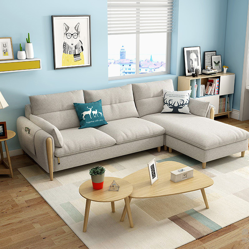 Ghế sofa góc đệm vải viền gỗ sồi L25 – Sự kết hợp tinh tế giữa hiện đại và tự nhiên - Ảnh 6