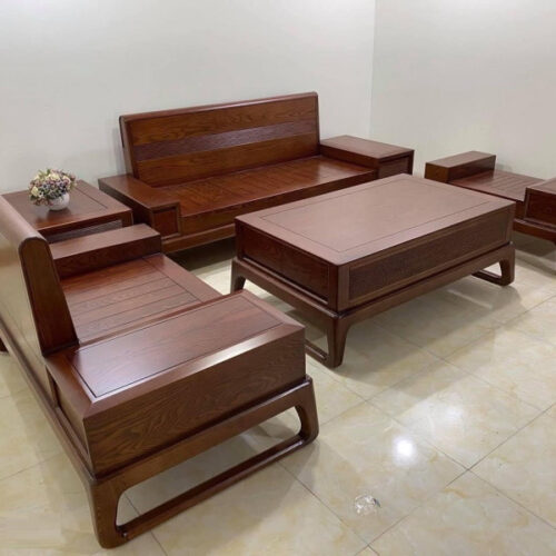 Bộ sofa gỗ sồi SG01 Vua Bàn Trà