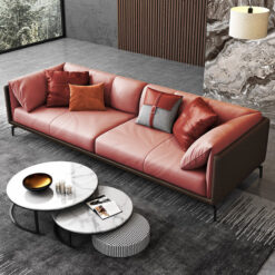 Alternative view of Ghế Sofa Văng Da Hiện Đại V40 – Sang Trọng, Tiện Nghi, Giá Xưởng Tại Sofa Vua Bàn Trà