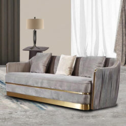Alternative view of Ghế Sofa Văng Mạ PVD Cao Cấp V39 – Sang Trọng, Bền Đẹp, Giá Xưởng Tại Sofa Vua Bàn Trà