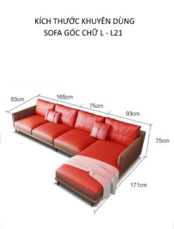 Alternative view of Ghế sofa góc đệm da cỡ lớn L21 – Điểm nhấn sang trọng cho phòng khách hiện đại