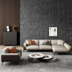 Ghế sofa Văng đệm da chân sắt L28 – Hiện đại, bền đẹp, giá rẻ tận xưởng Sofa Vua Bàn Trà
