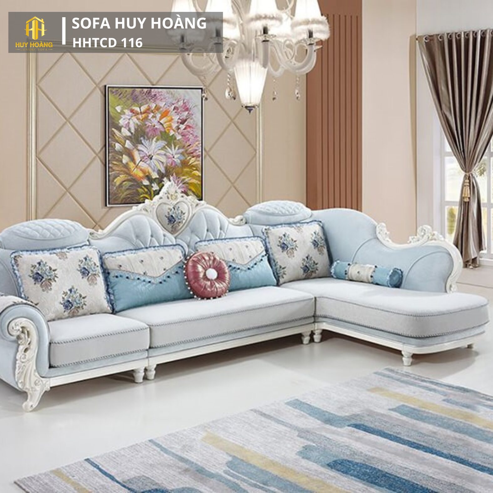 Mẫu sofa tân cổ điển HHTCD 116 - Ảnh 3