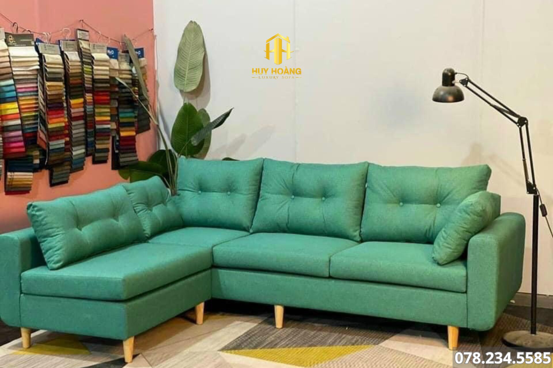 sofa đẹp bọc vải nỉ