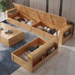 Alternative view of Sofa góc HHG 02 – Thiết kế sang trọng, chất liệu cao cấp tại Sofa Vua Bàn Trà