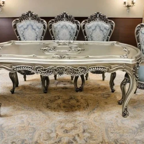 🏡 Bộ bàn ghế ăn hoàng gia HHC30