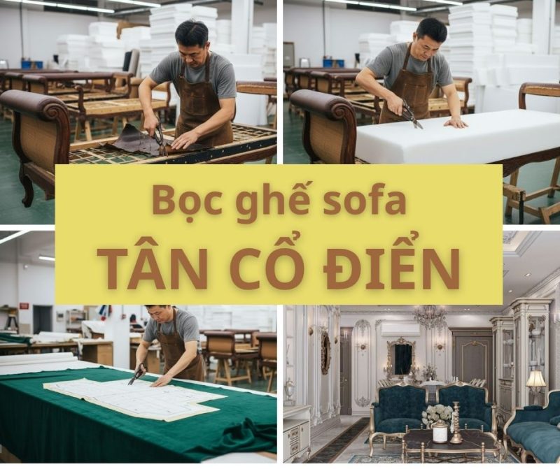 dịch vụ bọc ghế sofa tân cổ điển