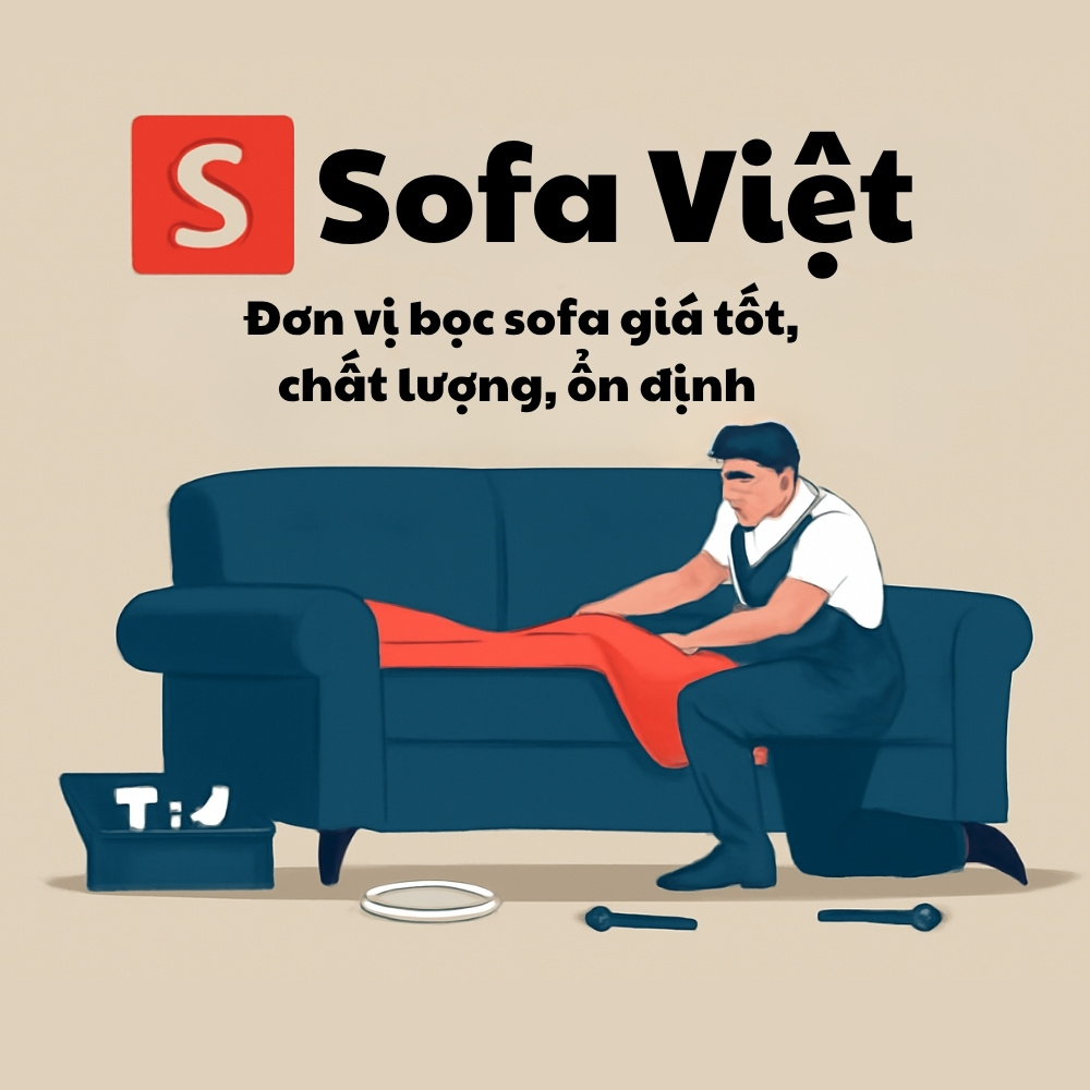 Sofa Việt – Đơn vị bọc sofa uy tín, giá hợp lý tại Hà Nội, chuyên thi công nhanh, đẹp và bền cho mọi loại ghế sofa gia đình, văn phòng.
