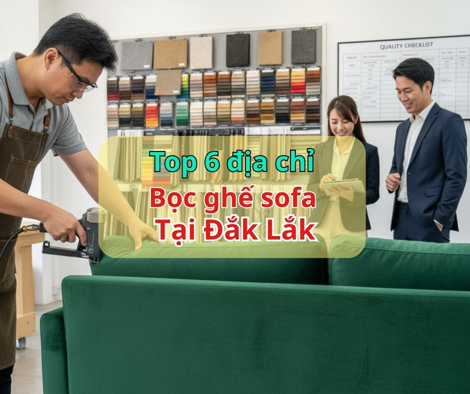 Top 6 địa chỉ bọc sofa uy tín tại Đắk Lắk – Dịch vụ bọc ghế sofa chuyên nghiệp, giá rẻ, chất lượng cao tại Buôn Ma Thuột.