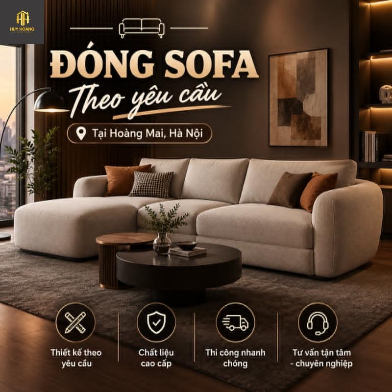Đóng sofa theo yêu cầu tại Hoàng Mai